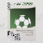 サッカーの招待バー(ユダヤ教の)バル・ミツバー 招待状 (正面/裏面)