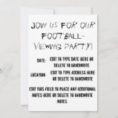 サッカーの招待状 招待状 (裏面)