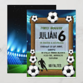 サッカーの招待状 招待状 (正面/裏面)