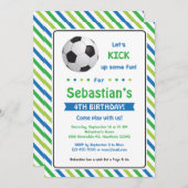 サッカーの招待/サッカー誕生日招待状 招待状 (正面/裏面)