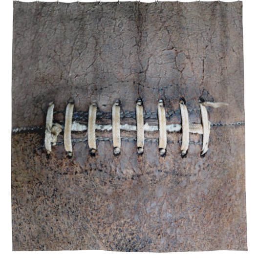 サッカーの文字列（水平） シャワーカーテン (正面)