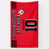 サッカーの旗ふちあばパーソナライズされたり選手ゴール 横断幕 (縦)