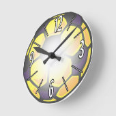 サッカーの時間だ！ ラウンド壁時計 (傾斜)