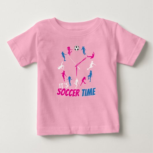 サッカーの時間 ガールズ サッカー名言 ベビーTシャツ (正面)