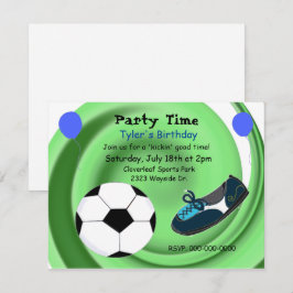 サッカーの時間 誕生日パーティー招待状 招待状