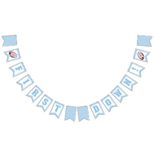 サッカーの最初のダウン1の誕生日のバンティングバナー バンティングフラッグ