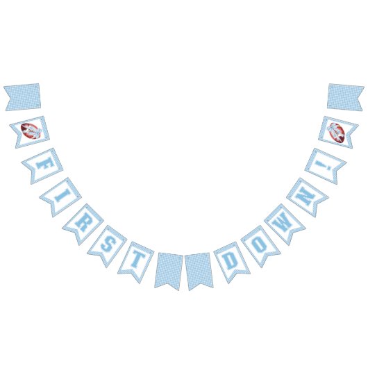 サッカーの最初のダウン1の誕生日のバンティングバナー バンティングフラッグ (全)