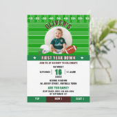 サッカーの最初の年を下る1st最初の誕生日写真 招待状 (スタンド正面)