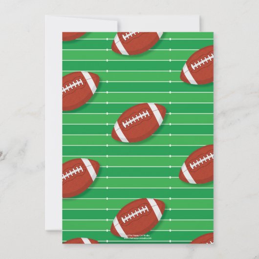 サッカーの最初の年を下る1st最初の誕生日写真 招待状 (裏面)