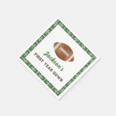 サッカーの最初の年ダウン誕生日パーティナプキンス スタンダードカクテルナプキン (角)