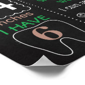 サッカーの最初の誕生日パーティーの黒板 ポスター (角)