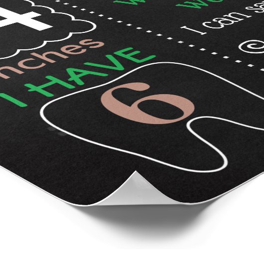 サッカーの最初の誕生日パーティーの黒板 ポスター (角)