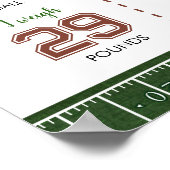 サッカーの最初の誕生日フォトマイルストーンサイン ポスター (角)