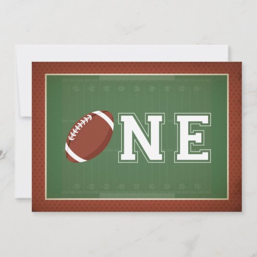 サッカーの最初の誕生日写真 招待状 (裏面)