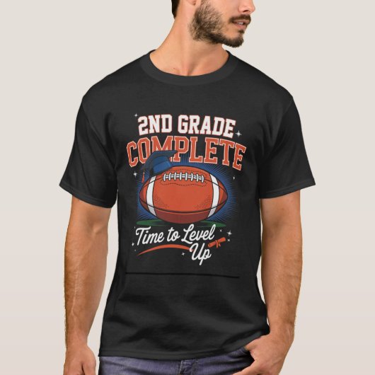 サッカーの最後のレベルアップまでの2年生の完了時間 Tシャツ (正面)
