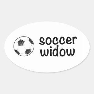 サッカーの未亡人のシール 楕円形シール