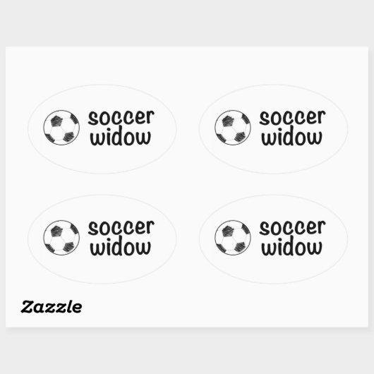 サッカーの未亡人のシール 楕円形シール (シート)