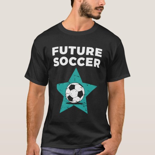 サッカーの未来サッカーのスターサッカー Tシャツ (正面)