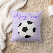 サッカーの枕: 紫色のカスタム クッション (ブランケット)