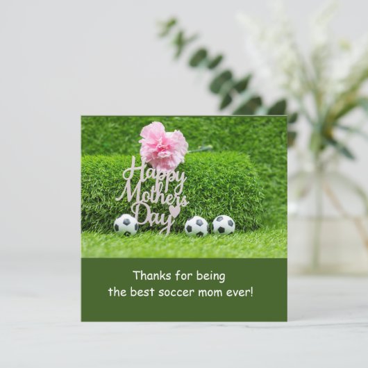 サッカーの母の日にピンクのカーネーションの花を シーズンカード (スタンド正面)