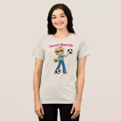 サッカーの母の生活 トライブレンドＴシャツ (正面全面)