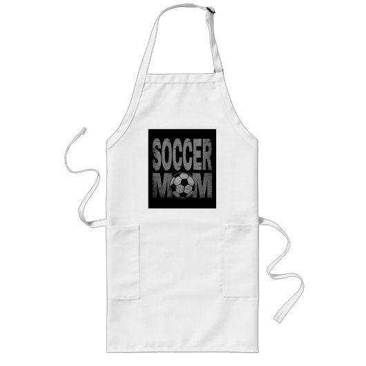 サッカーの母の贈り物 ロングエプロン (正面)