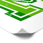 サッカーの母ボールとフィールドサッカーピッチ ポスター (角)