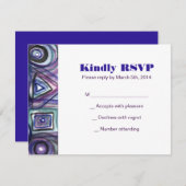 サッカーの水の色バー(ユダヤ教の)バル・ミツバー返信カード 出欠カード (正面/裏面)