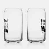 サッカーの水上少年 ガラス缶 (左)