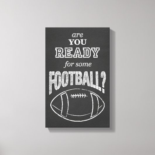 サッカーの準備は？ キャンバスプリント (正面)