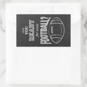 サッカーの準備は？ 長方形シール (バッグ)