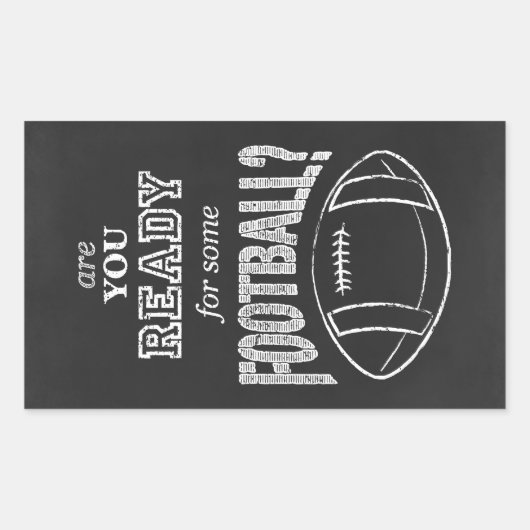 サッカーの準備は？ 長方形シール (正面)