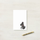 サッカーの漫画を遊ぶおもしろいなスコットランドテリア ポストイット (デスク上)