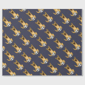 サッカーの漫画を遊んでいるベルギー人のMalinoisかわいい犬 ラッピングペーパー (フラット)