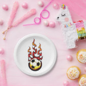 サッカーの火の玉 ペーパープレート (パーティー)