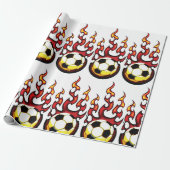 サッカーの火の玉 ラッピングペーパー (アンロールド)