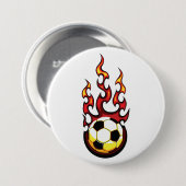 サッカーの火の玉 缶バッジ (正面&裏面)
