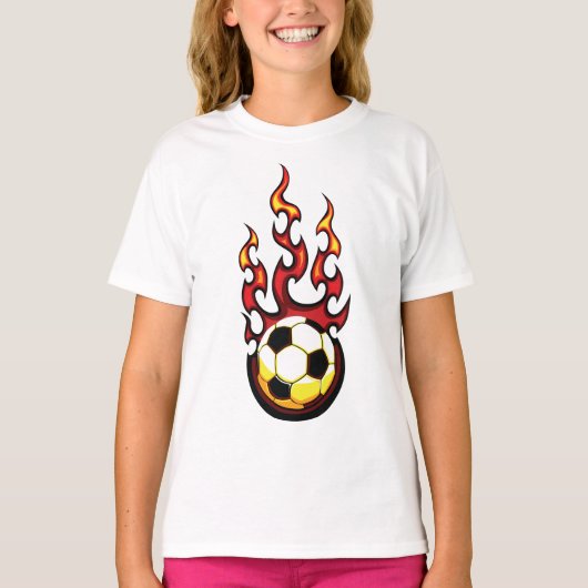 サッカーの火の玉 Tシャツ (正面)