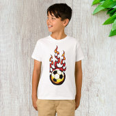 サッカーの火の玉 Tシャツ