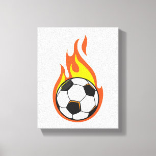 サッカーの火 キャンバスプリント