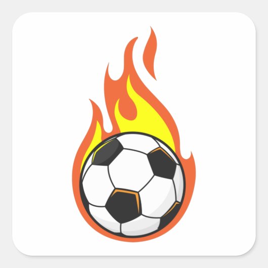 サッカーの火 スクエアシール (正面)
