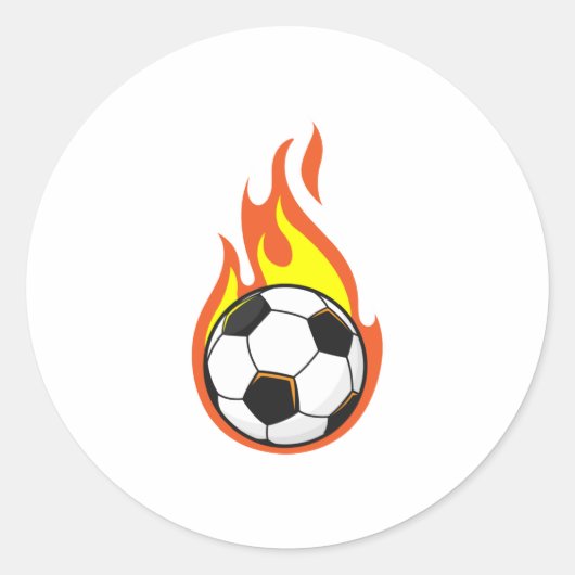 サッカーの火 ラウンドシール (正面)