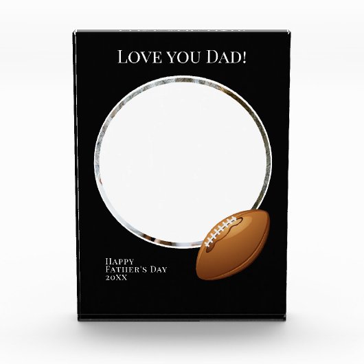 サッカーの父の日の写真 フォトブロック (正面)