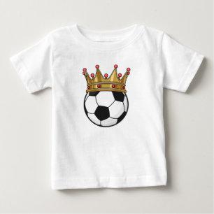 サッカーの王冠のキング ベビーTシャツ
