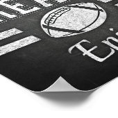 サッカーの甘い楽しむおやつめ!サインチョークプリント ポスター (角)