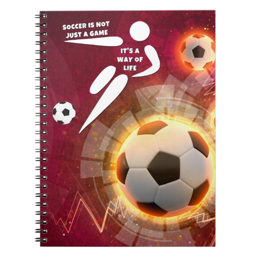 サッカーの生活を送る ノートブック (正面)