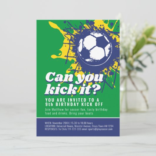 サッカーの生誕会をキックできるか 招待状 (スタンド正面)