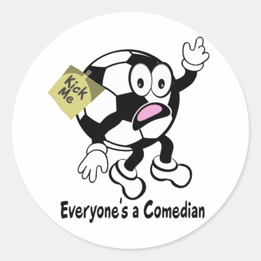 サッカーの男が私をキック ラウンドシール (正面)