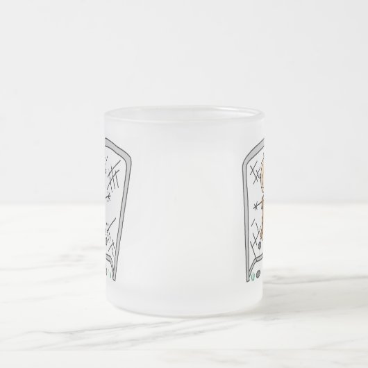 サッカーの男の子のゴールキーパーのTシャツおよびギフト フロストグラスマグカップ (中央)