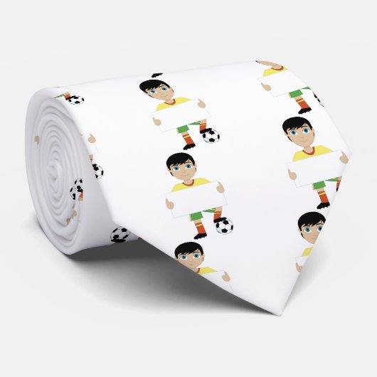 サッカーの男の子 ネクタイ (ロール)
